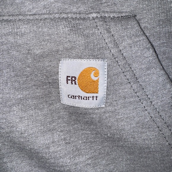Carhartt Men FR TS4982-FRM Flame Resistant Hoodie CAT3 2112 Gray Medium TALL NEW - Picture 3 of 16